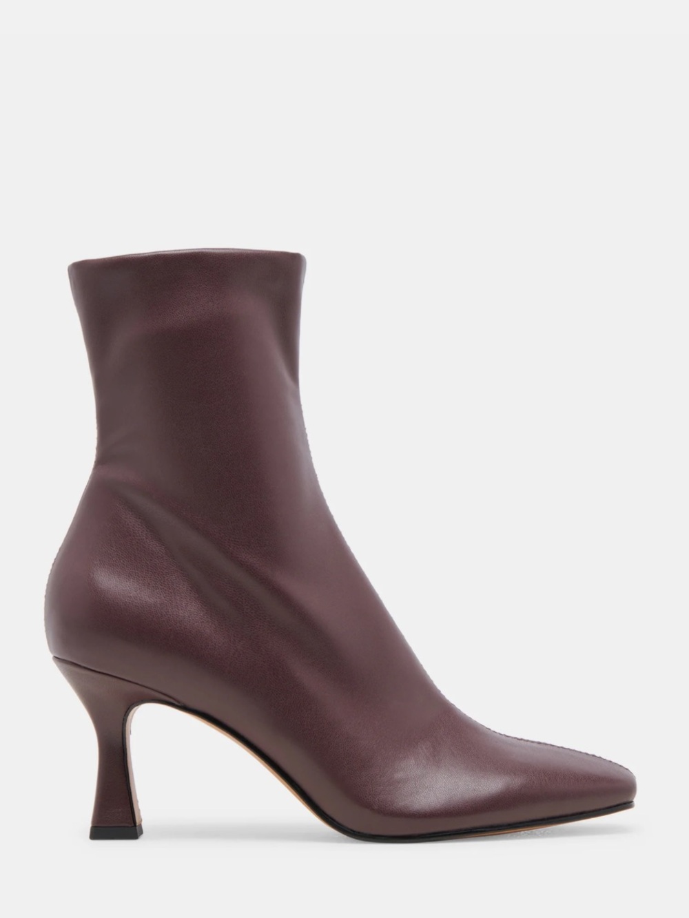 Dolce Vita Glamor Leather Ankle Boots in Burgundy/Wine